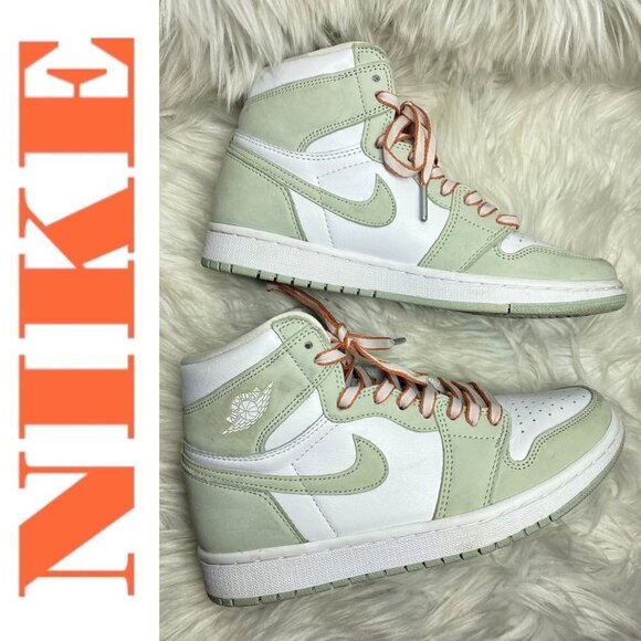 NIKE Air Jordan 1 High OG "Seafoam" Sneakers, Size 8 - Picture 5 of 13